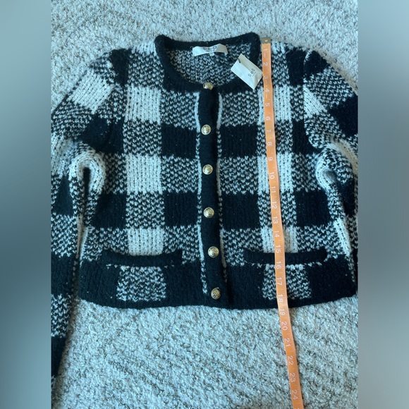 Sea New York Chiyo Check Cropped Cardigan, Medium - Picture 10 of 11